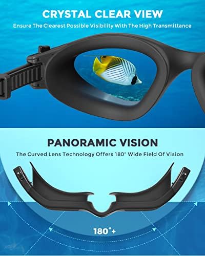 OMID Kids Swim Goggles, P2mini Polarized Swimming Goggles Comfortable for Age 6-14