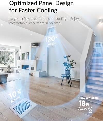 Super Quiet Register Booster Fan for 6" x 10" Register Holes, Smart Register Vent with Dual Intelligent Thermostat and WIFI App Control, Heating Cooling AC Vent Fan (White)