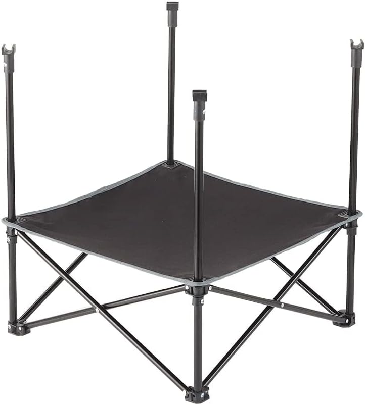 Portable Folding Picnic Table with Bench Storage for Tailgating - Black