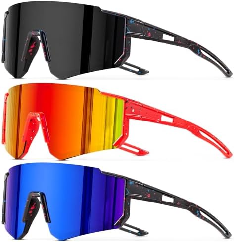 3PACK Kids Sunglasses Polarized Youth Baseball Sunglasses Boys Girls Softball Cycling UV400 Protection Goggles