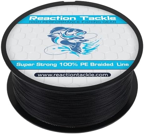 Reaction Tackle Braided Fishing Line - Pro Grade Power Performance for Saltwater or Freshwater Fish - Colored Fishing Line Braid for Extra Visibility