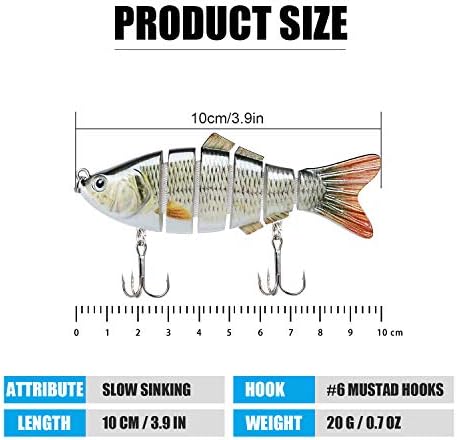TRUSCEND Swimmax for Saltwater and Freshwater, Realistic Fishing Lures for Bass Trout Crappie Walleye Pike Bluegill Salmon, Swimbait for Bass Fishing, Amazing Fishing Gear Gifts for Family Fishing