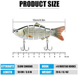 TRUSCEND Swimmax for Saltwater and Freshwater, Realistic Fishing Lures for Bass Trout Crappie Walleye Pike Bluegill Salmon, Swimbait for Bass Fishing, Amazing Fishing Gear Gifts for Family Fishing