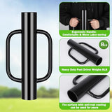 Gtongoko 8LB Fence Post Driver with Handles Heavy Duty T Post Driver Post Pounder for T-Posts, U Channel, Metal Post and Sign Post Pole Driver Tool, Black
