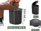 Portable Toilet Kit Adults, Pop Up Privacy Tent, X Large Camping Folding Toilet, 12 bags, 12 pack Liquid Waste Gel, Washable Foldable For Travel,RV, Outdoor