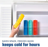 Cool Coolers by Fit & Fresh Kids Icicle Lunch Box Ice Pack Sticks, Icicle Ice Sticks for Lunch Bags and Coolers, Lunch Ice Pack Sticks, Reusable, Multicolored, Smile Icicles, 8PK
