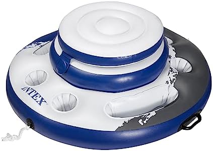 INTEX 56822EP Mega Chill Inflatable Cooler: Removable Ice Chest – 5 Built-in Cup Holders – 2 Durable Handles – Easy-To-Use Connectors – River Run Compatability