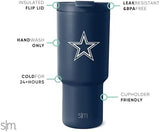 Simple Modern Officially Licensed NFL Dallas Cowboys 30 oz Tumbler with Flip Lid and Straws | Insulated Cup Stainless Steel | Gifts for Men Women | Trek Collection | Dallas Cowboys