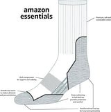 Amazon Essentials Women's Comfortable Cushioned Hiking Crew Socks, 3 Pairs