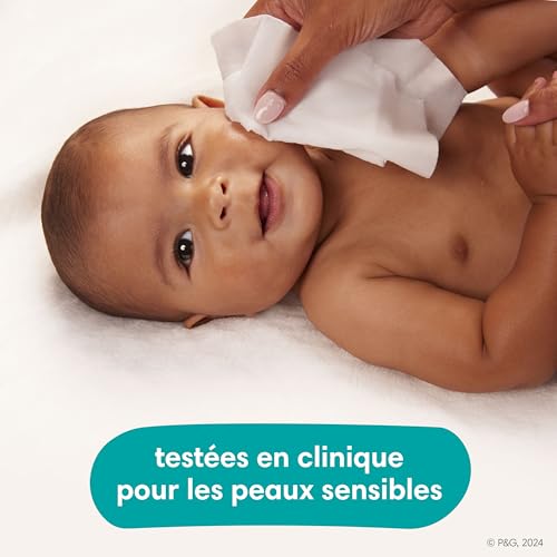 Pampers Baby Wipes, Sensitive, Water Based Wipe, Clinically Proven, Hypoallergenic, and Unscented for Babies, 1008 Wipes Total (12 Flip-Top Packs)
