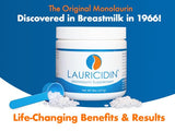 Lauricidin- The Original Monolaurin Supplement- 3000mg per Serving- 227g per Jar (Essential Immune Support and Gut Health)