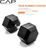 CAP Barbell Coated Hex Dumbbell Weight | Multiple Options