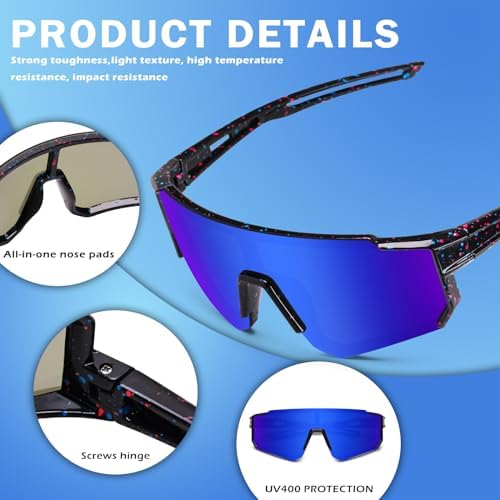 3PACK Kids Sunglasses Polarized Youth Baseball Sunglasses Boys Girls Softball Cycling UV400 Protection Goggles