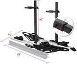 Young Hitch Mount Bike Rack with Ramp, 200 lbs. Capacity for 2 E-Bikes, Fat Tire and Standard, fits Cars, SUVs, RVs, Trailers with 2 Inch Receiver