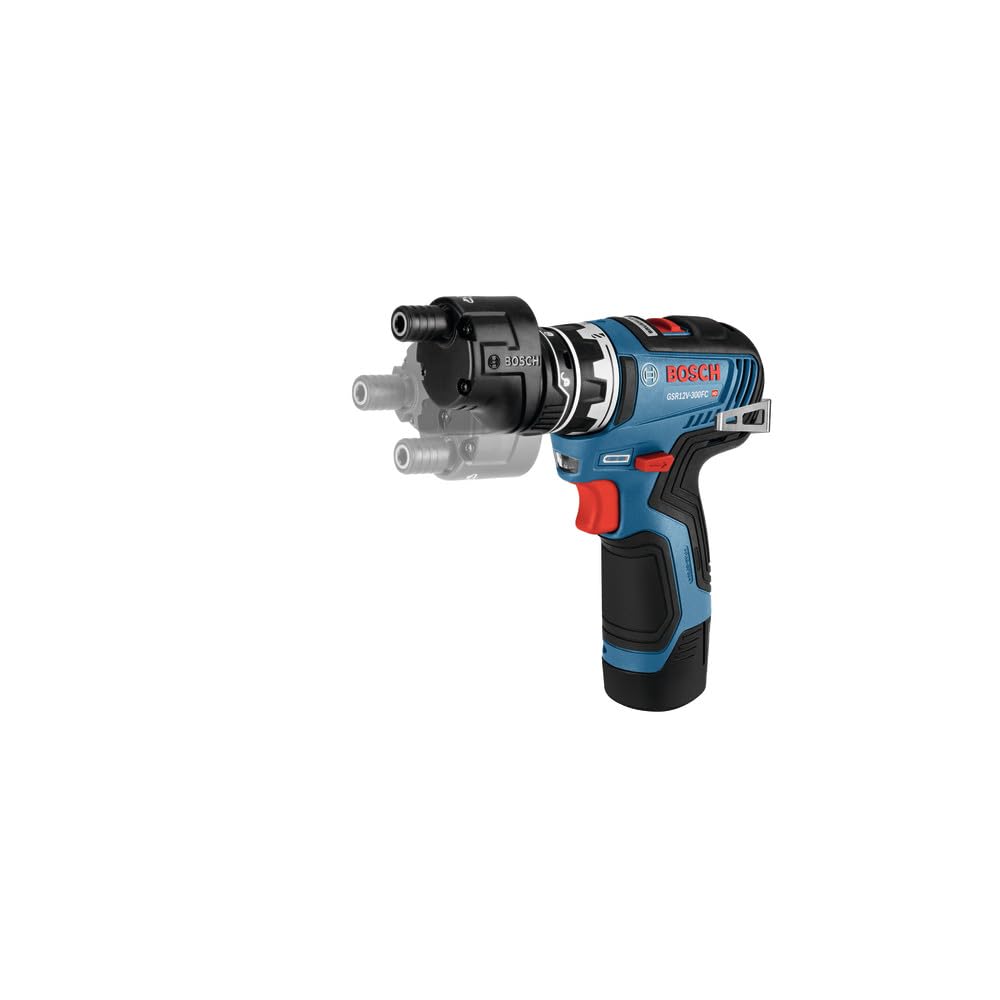 BOSCH GSR12V-300FCB22 12V Max Drill/Driver with 5-In-1 FlexiClick System with (2) 2.0 Ah Batteries