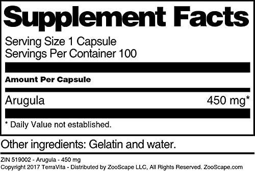 Arugula - 450 mg (100 Capsules, ZIN: 519002)