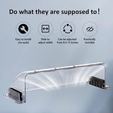 4 Pack Transparent Adjustable Air Deflector for Vents, Sidewalls and Ceiling Registers, 8.5" to 15"