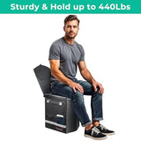 Sckee 2025 Upgraded XL Portable Toilet for Adults,16.5'' Tall Camping Toilet with Lid and Convenient Carry Bag, Portable Potty for Camping, Hiking, Car Travel,Truck, RV, Boating, Road Trips, Beach