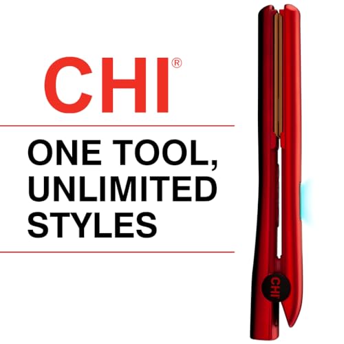 CHI New CHI Original Digital Ceramic Hairstyling Iron 1" Ruby Red, 1 lb.