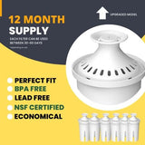 Water Filter Replacement for Brita® Pitchers & Dispensers, Classic OB03, Mavea® 107007, 35557 & More, NSF Certified Water Pitcher Filter, 1 Year Supply, Fits Brita & Mavea, 6 Count