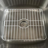 SOFINNI Sink Protectors for Kitchen Sink Bottom with White Coating Sink Grate Insert Grid Sink Bowl Drying Rack Steel Large (12.5" x 18")