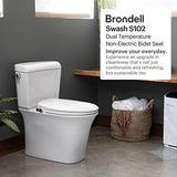 Brondell Bidet Toilet Seat, Non-Electric Swash Ecoseat, Fits Elongated Toilets, White - Dual Temperature, Dual Nozzle System - Bidet with Easy Installation