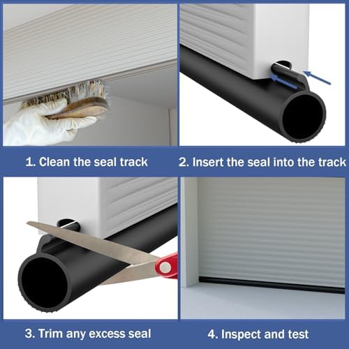 Garage Door Seal P Bulb – 16.5ft Flexible Weatherproof TPE Seal for Single-Channel Doors, Easy DIY Installation, Extreme Temperature Protection, Prevents Drafts, Noise Reduction, Saves Energy
