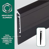 M-D Building Products 69609 All-Season Door Sweep, Heavy Duty Aluminum, Ideal for Residential & Commercial Use, Easy Installation with Heavy Rubber Seal, Ensure Comfort and Security (48 Inch, Bronze)