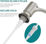 SAMODRA Built in Kitchen Sink Soap Dispenser (Brushed Nickel) with 13 oz Large PET Lotion Bottle, Refill from Top