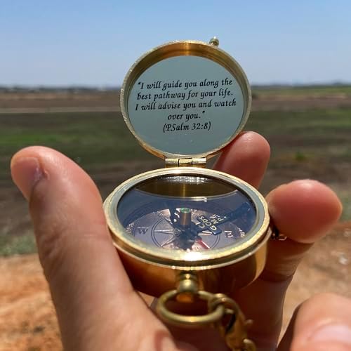 God's Path Compass – Communion & Confirmation Gift for Teenage Boys | Baptism Religious Gifts for Men, Christian, Catholic, Graduation | Sentimental & Inspirational Present – Greeting Card Included
