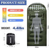 Flannel Sleeping Bag Cotton 0 Degree Cold Weather for Adults XXL Wearable Sleeping Bag 4 Seasons Waterproof with Compression Sack