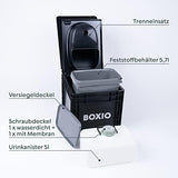 BOXIO Toilet - Portable Toilet, Camping Toilet, composting Toilet for car Camping, Boat or Camping. Mini Camping Toilet: 14,7" x 11,8" x 11,0" Made in Germany.