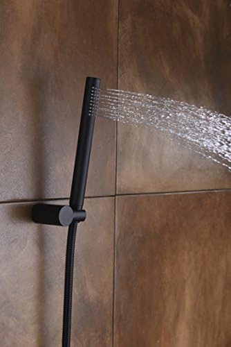 Black Shower Fixtures, Matte Black Shower Faucet Set, Black Shower System with Rain Shower and Handheld,sumerain