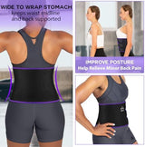 Waist Trimmer Belt Men Sweat Band Stomach Wrap, Waist Trainer for Women Workout