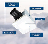 Broan-NuTone® BEL6 Bathroom Exhaust Fan w/LED Light, 60 CFM, ENERGY STAR® Exhaust Fan, 0.9 Sones