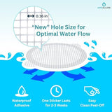 100 Pack, Disposable Shower Drain Hair Catcher Mesh Stickers