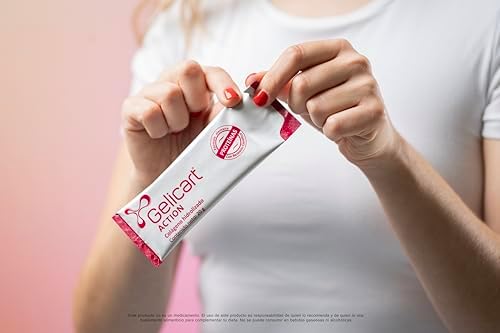 Gelicart Action Colágeno Hidrolizado 30 Sobres x 20 g. Suplemento Alimenticio en Polvo para Reconstruir. Sin Lactosa, Sin Azúcar, Sin Grasa y 100% Natural 1 Sobre al Día para Adultos Mayores a 12 Años
