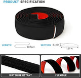 Art3d Self Adhesive Vinyl Floor Transition Strip,Laminate Floor Strip Floor Flat Divider Strip for Joining Floor Gaps,Carpet Threshold Transition,Floor Tiles（10 FT, 1.57in, Black）