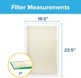 Filtrete 19.5x23.5x1 AC Furnace Air Filter, MERV 8, MPR 700, Tough on Pollen, Easy on Airflow, 3-Month Pleated 1-Inch Electrostatic Air Cleaning Filter, 4-Pack (Actual Size 19.31 x 23.31 x 0.81 in)