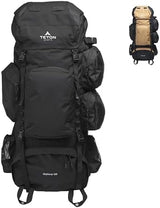 TETON 85L Explorer Internal Frame Backpack for Hiking, Camping, Backpacking, Rain Cover Included, Black