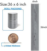 Grey Wood Peel and Stick Floor Tile, 36 Pack 54 Sq.Ft,(NO Sticky Residue Left) Vinyl Flooring Tiles Wood Plank, Self-Adhesive DIY Flooring for Bathroom,Bedroom, Living Room, (36" x 6") Nature Grey