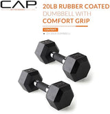 CAP Barbell Coated Dumbbell Weight | Multiple Options Pairs & Sets