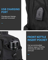 SEAFEW Black Sling Crossbody Bag for Men Women, Tactical Backpack Shoulder Daypack Mini Anti-Theft Cross Body Motorcycle Chest Bags, Small One Strap Fanny Back Pack for Casual Travel Hiking Sport Gym