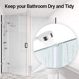 AmazerBath 5 PCS Shower Door Side Seal Strip for 3/8 Inch Glass - 15.75 Inches x 5, 5 Sections Segmented Shower Installation Kit, Frameless Glass Door Seal Strip