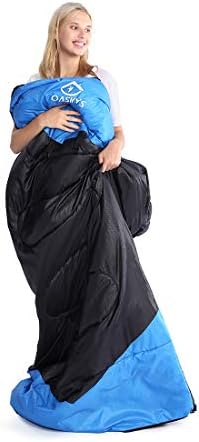 oaskys Camping Sleeping Bag - 3 Season Warm & Cool Weather - Summer Spring Fall Lightweight Waterproof for Adults Kids - Camping Gear Equipment, Traveling, and Outdoors