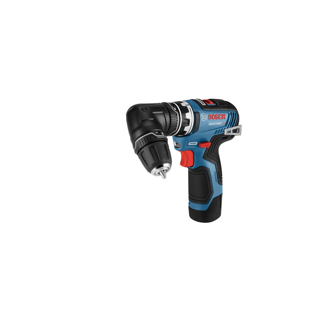 BOSCH GSR12V-300FCB22 12V Max Drill/Driver with 5-In-1 FlexiClick System with (2) 2.0 Ah Batteries