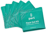 PACT Pack Out Kit - Camping Poop Kit Includes Wet Wipes, Smell Proof Disposal Bags, Hand Wipes, Poop Powder for Odor and Human Waste Bags for Camping and Backpacking