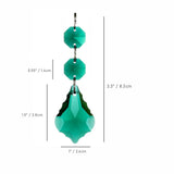 GOLDENHAITAI 20pcs 38mm Crystal Maple Leaf Chandelier Prism Replacement
