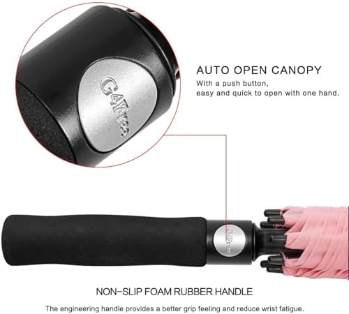 G4Free 47/54/62/68 Inch Automatic Open Golf Umbrella Oversize Extra Large Double Canopy Vented Windproof Waterproof Stick Umbrellas