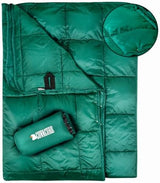 covacure Camping Blanket - Outdoor Travel Blanket, Packable, Puffy Blanket, Lightweight & Warm Quilt for Camping, Hiking, Backpacking, Outdoors, Travel, Beach（Blue）